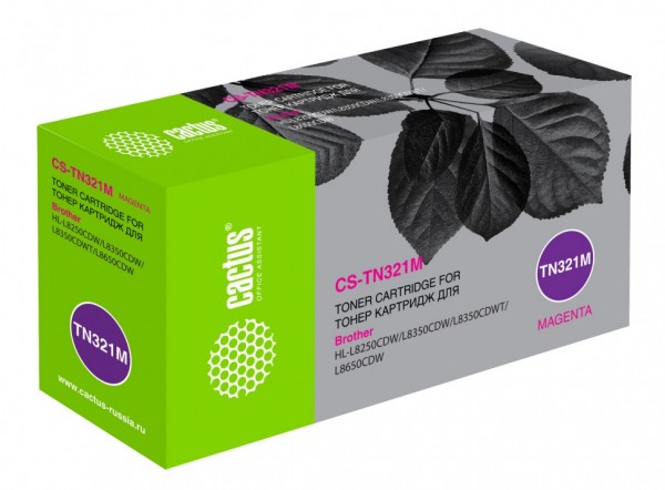 Картридж Cactus TN-321M (CS-TN321M) для Brother HL-L8250CDN/ MFC-L8650CDW, пурпурный, 1500стр.