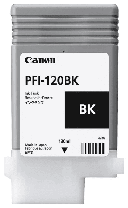 Картридж оригинальный Canon PFI-120BK 2885C001 для принтера Canon ImagePrograf TM-200/ TM-205/ TM-300/ TM-305, черный, (GR) 130 мл