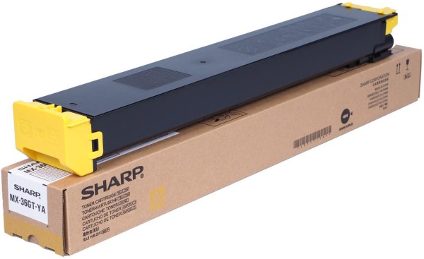 Картридж Sharp (MX-36GTYA/MX36GTYA) оригинальный для Sharp MX-2610/ MX-3110/ MX-3610/ MX-2640/ MX-3140/ MX-3640, желтый, 15000 стр.