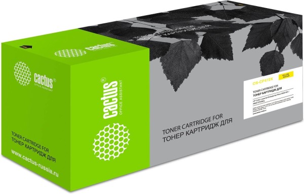 Картридж Cactus CS-CF472X CF472X для HP Color LJ Enterprise Flow M681dh/ M681f/ M682z, желтый, 23000 стр.