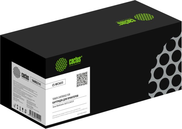 Картридж Cactus 106R02741 (CS-WC3655) для Xerox Workcentre 3655, увеличенный, 25900 стр.