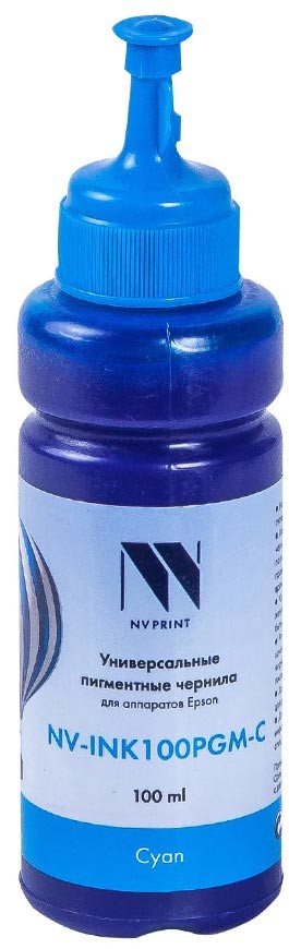 Чернила NV-INK100 универсальные Cyan пигментные для аппаратов Epson (100ml)