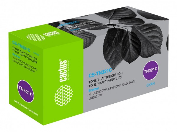 Картридж Cactus TN-321C (CS-TN321C) для Brother HL-L8250CDN/ MFC-L8650CDW, голубой, 1500стр.