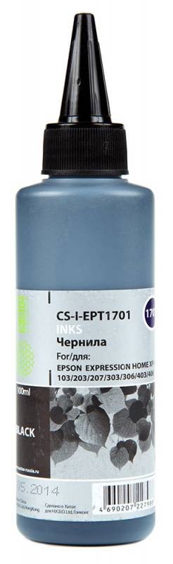 Чернила Cactus CS-I-EPT1701 для принтеров Epson ExpHo XP33/ 103/ 203/ 207/ 303/ 306, черный 100мл