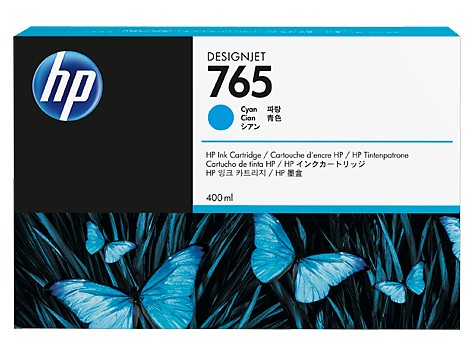 Картридж оригинальный HP 765 (F9J52A) для Designjet T7200, голубой, 400 мл