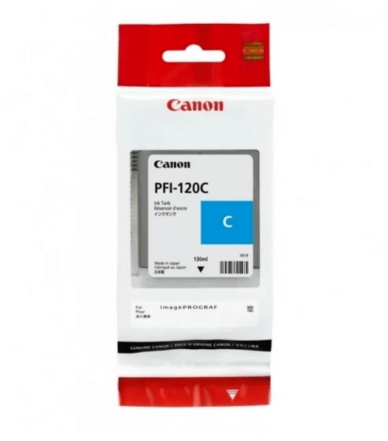 Картридж Canon PFI-120C 2886C001 Cyan оригинальный для Canon ImagePrograf TM-200/ TM-205/ TM-300/ TM-305, голубой, 130 мл