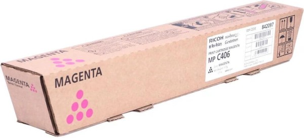 Картридж Ricoh MP C406 (842097) оригинальный для Ricoh MPC306/ 406/ 307, пурпурный, 6000 стр.