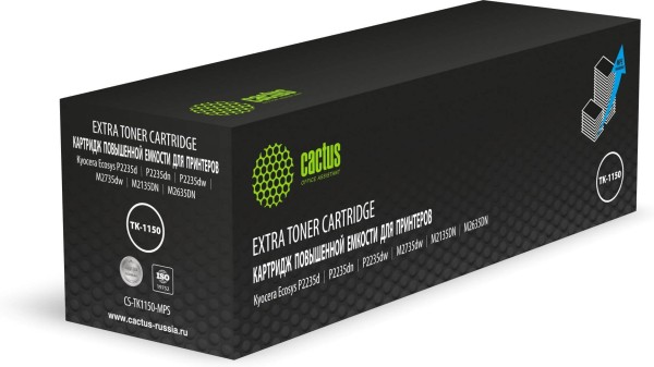 Картридж Cactus TK-1150 (CS-TK1150-MPS) для Kyocera ECOSYS P2235/ M2135DN/ M2635DN/ M2735dw, увеличенный, 5000 стр.