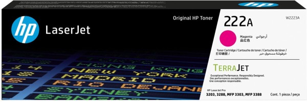 Картридж HP W2223A (222A) Magenta оригинальный для HP LaserJet Pro 3203/ MFP 3303, пурпурный, 1200 стр.