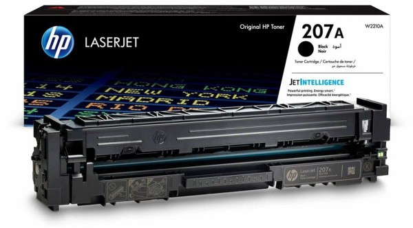 Картридж HP W2210A (207A) Black оригинальный для HP Color LaserJet Pro M255/ MFP M282/ M283, чёрный, 1350 страниц