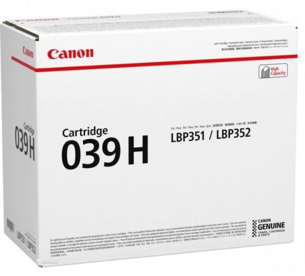 Картридж Canon 039H Bk 0288C001 оригинальный для принтера Canon i-SENSYS LBP351x/ 352x, Чёрный (25 000 стр.)