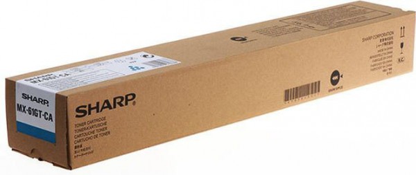 Картридж Sharp (MX-60GTCA/ MX-61GTCA/ MX60GTCA/ MX61GTCA) оригинальный для Sharp MX2630N/ MX3050N, голубой, 24000 стр.