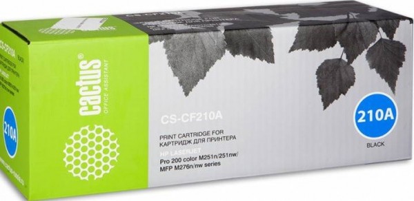 Картридж Cactus CF210A (CS-CF210A) для принтеров HP LaserJet Pro 200 M251/ M276 черный 1600 страниц