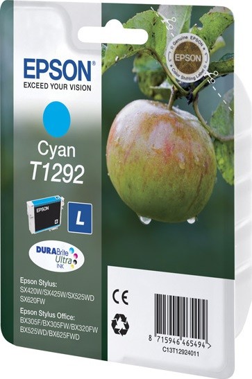 C13T12924011 / C13T12924012 Картридж Epson для SX420W, SX425W, SX525WD, SX620FW, BX305F, BX305FW, BX320FW, BX525WD, BX625FWD, голубой, L (cons ink)