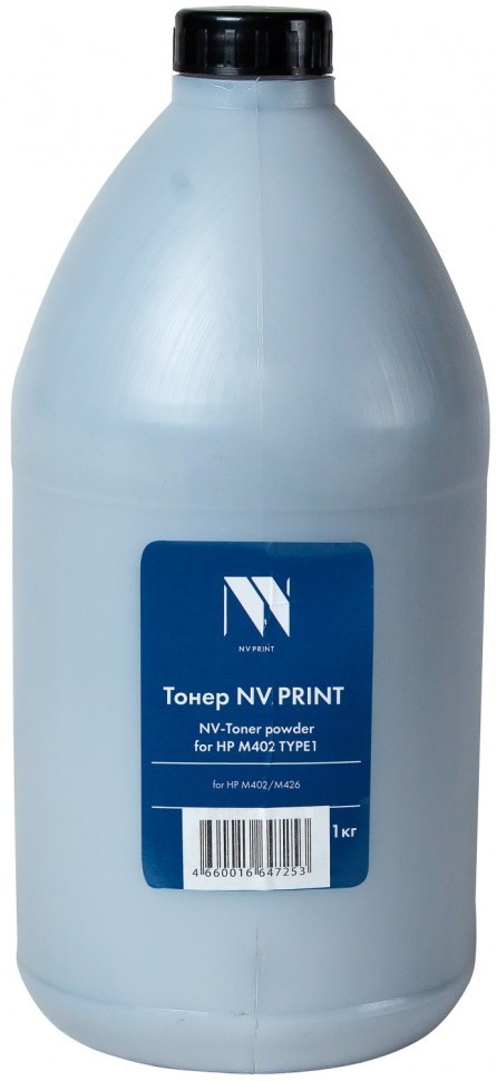 Тонер NV Print NV-HP 402-TYPE1-1KG для принтеров HP M402 TYPE1, 1кг