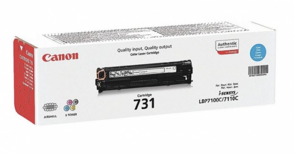 Картридж Canon 731C 6271B002 оригинальный для принтера Canon LBP7100Cn, 7110Cw cyan 1500 страниц