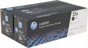 Картридж HP 35A (CB435AD/CB435AF) двойная упаковка черный оригинальный для принтера HP LaserJet P1002/ P1003/ P1004/ P1005/ P1006/ P1007/ P1008/ P1009, 2*1500 страниц