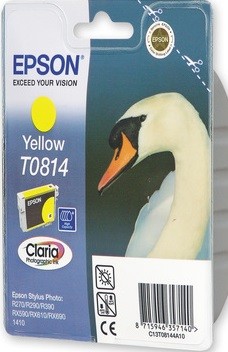 Картридж T0814 Epson ST R270/R290/RX590 желтый (увелич. емкости) ТЕХН (8427) C13T11144A10 / C13T08144A10