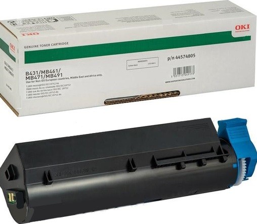 Картридж OKI (44574805/ 44574802) оригинальный для принтера OKI B411/ B431/ MB461/ MB471/ MB491, black, увеличенный, 7000 стр.