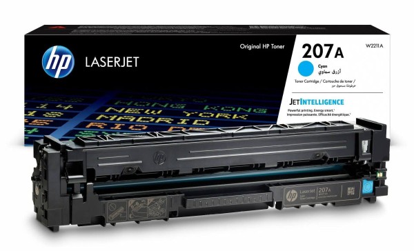 Картридж HP W2211A (207A) Cyan оригинальный для HP Color LaserJet Pro M255/ MFP M282/ M283, голубой, 1250 страниц