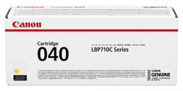 Картридж Canon 040Y (0454C001) оригинальный для Canon LBP710Cx/ 712Cx yellow, 5400 страниц