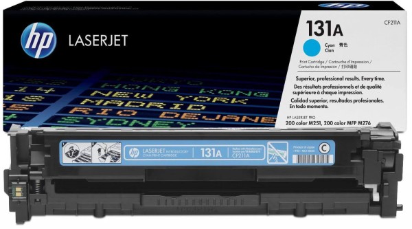Картридж HP CF211A (131A) Cyan оригинальный для HP Color LaserJet Pro 200 M251/ MFP M276, голубой, 1800 страниц