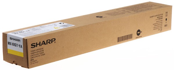 Картридж Sharp (MX-60GTYA/ MX-61GTYA/ MX60GTYA/ MX61GTYA) оригинальный для Sharp MX2630N/ MX3050N, желтый, 24000 стр.
