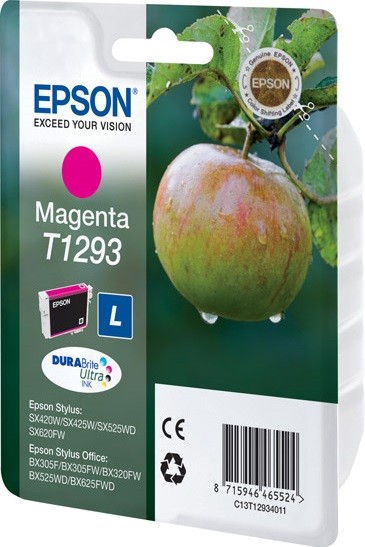 C13T12934011 / C13T12934012 / C13T12934010 Картридж Epson для SX420W, SX425W, SX525WD, SX620FW, BX305F, BX305FW, BX320FW, BX525WD, BX625FWD, пурпурный, L (cons ink)