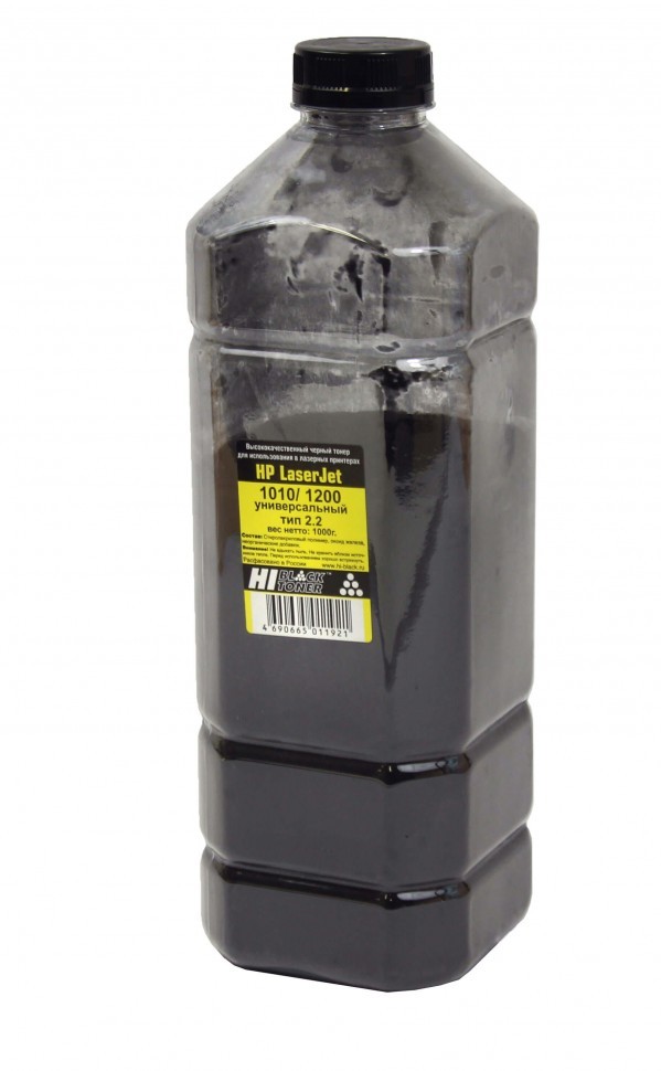 Тонер Hi-Black Универсальный для HP LJ 1010/ 1200, Тип 2.2, Black, 1 кг, канистра