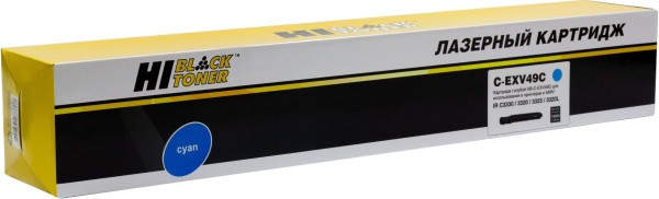 Тонер-картридж Hi-Black (HB-C-EXV49 C) для Canon iR-C3300/C3320/C3320i/C3325/C3330i, голубой, 19K (с чипом)