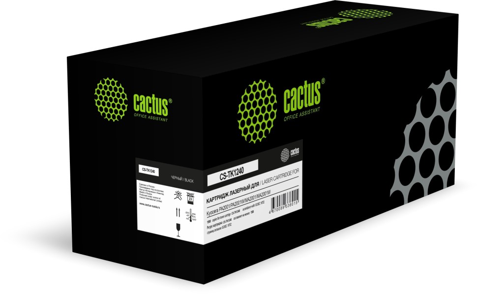 Картридж Cactus TK-1240 (CS-TK1240) для Kyocera ECOSYS PA2001/ PA2001W/ MA2001/ MA2001W, 1500 стр.