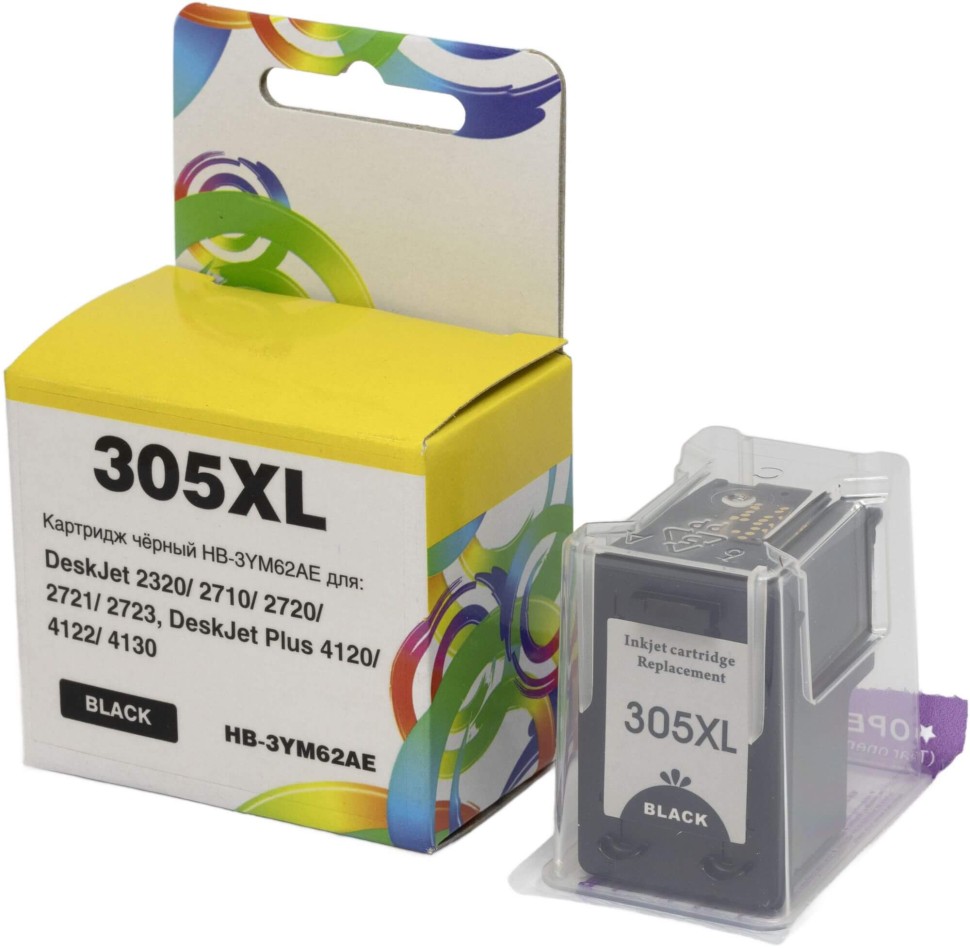 Картридж Hi-Black №305XL 3YM62AE Black для HP DeskJet 2320/ 2710/ 2720, чёрный