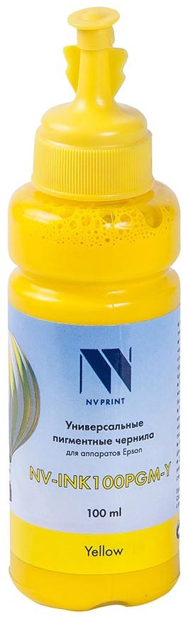 Чернила NV-INK100 универсальные Yellow пигментные для аппаратов Epson (100ml)