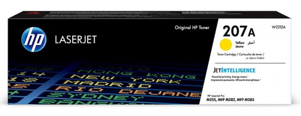 Картридж HP W2212A (207A) оригинальный для принтера HP Color LaserJet M255/ MFP M282/ M283, yellow, 1250 страниц