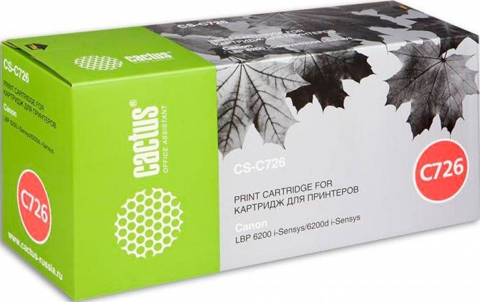 Картридж Cactus 726S (CS-C726S) для принтеров Canon LBP-6200/ 6200D черный 2100 страниц