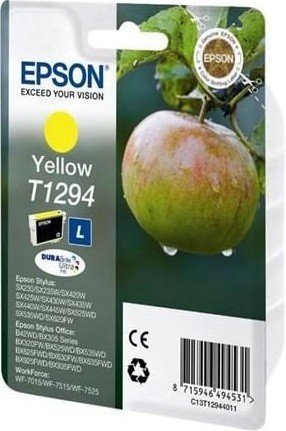 C13T12944011 / C13T12944012 Картридж Epson для SX420W, SX425W, SX525WD, SX620FW, BX305F, BX305FW, BX320FW, BX525WD, BX625FWD, желтый, L (cons ink)