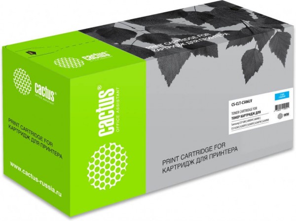 Картридж Cactus CLT-C506LV (CS-CLT-C506LV) для принтеров Samsung CLP 680/ CLX 6260/ 6260FD/ 6260FR голубой 3500 страниц