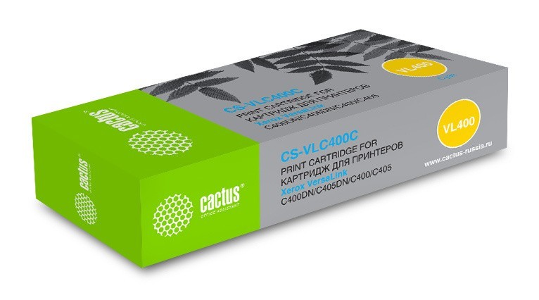 Картридж Cactus 106R03534 (CS-VLC400C) для Xerox VersaLink C400DN/ C405DN/ C400/ C405/ C400N/ C405N, голубой 8000 стр.
