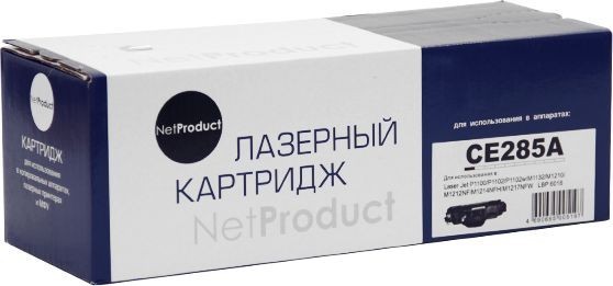 Картридж NetProduct (N-CE285A) для HP LJ Pro P1102/ P1120W/ M1212nf/ M1132MFP/ Canon 725, 1,6K