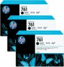 HP CR275A набор оригинальных картриджей №761 Matte Black для DesignJet T7100, чёрный матовый, 3х775 мл.