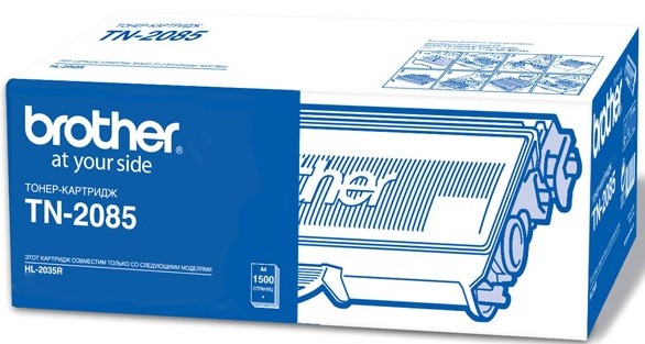 Картридж Brother TN-2085 (TN2085) оригинальный для Brother HL-2035 black (1 500 стр.)