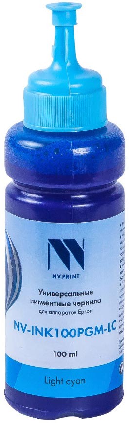 Чернила NV-INK100 универсальные Light Cyan пигментные для аппаратов Epson (100ml)