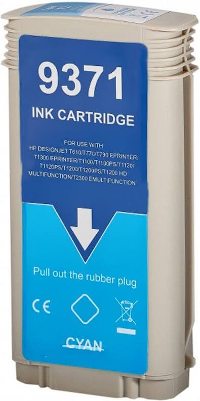 Картридж NV Print №72 (NV-C9371A) Cyan для HP DesignJet T610/ T770/ T790/ T1100/ T1120/ T1200, голубой, 130мл