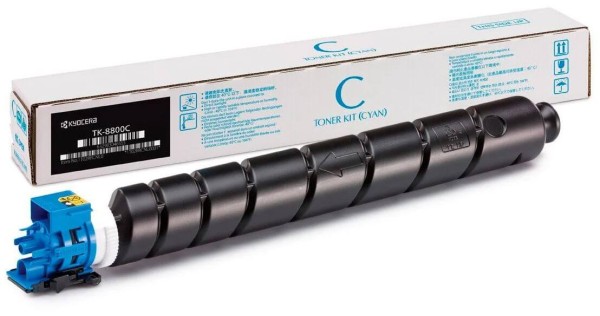Картридж Kyocera TK-8800C (1T02RRCNL1) оригинальный для принтера Kyocera P8060cdn, cyan, 20000 страниц