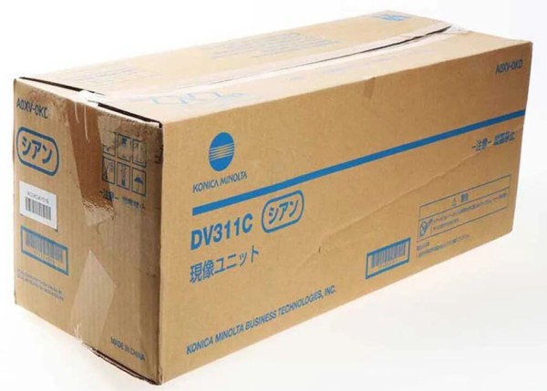 Блок девелопера Konica-Minolta DV-311C/ DV311C/ A0XV0KD/ A0XV-0KD Cyan оригинальный для Konica-Minolta bizhub C220/ C280/ C360, голубой, 115000 страниц