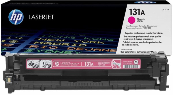 Картридж HP CF213A (131A) Magenta оригинальный для принтера HP Color LaserJet Pro 200 M251/ MFP M276, пурпурный, 1800 страниц