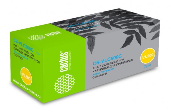 Картридж Cactus 106R03877 (CS-VLC500C) для Xerox VersaLink C500/ C505, голубой, 2400 стр.
