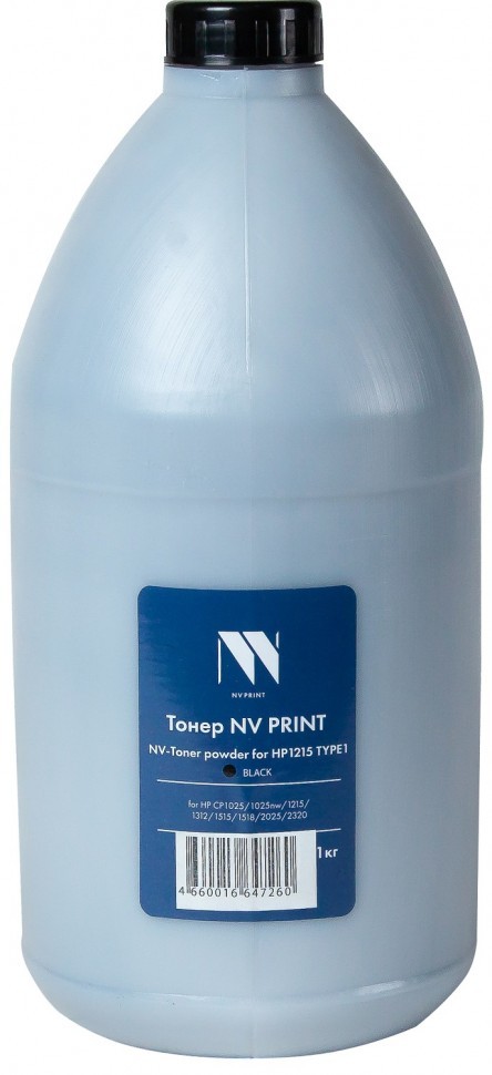 Тонер NV Print NV-HP1215-TYPE1-1KGBK для принтеров HP1215 TYPE1 Black, 1кг